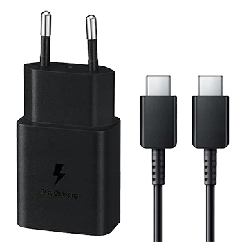 شارژر دیواری 15W سامسونگ مدل EP-T1510XB همراه با کابل دو سر USB Type-C